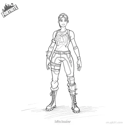 Free printable Brite Bomber 02 Coloring Page - Free PDF Printable Fortnite Coloring Sheets coloring page